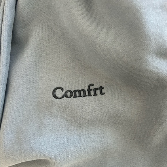 Comfit Gray Zip-Up Hoodie light blue Size Medium Very oversized unisex - Picture 5 of 7